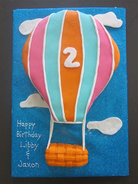Hot Air Balloon Cake I Made For My Twins 2nd Birthday Holiday Birthday