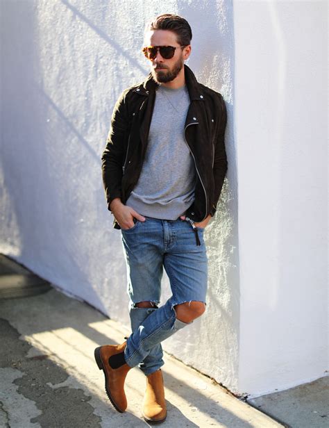 #nathan mccallum #chelsea boots #jeans #denim #ripped jeans #ripped denim #white t #white tee #white tshirt #leather jacket #moto jacket #sunglasse #fashion #mens fashion #men's fashion #menswear #style #men's style. Steve Madden Bryson Chelsea Boots Review + Outfit Ideas ...