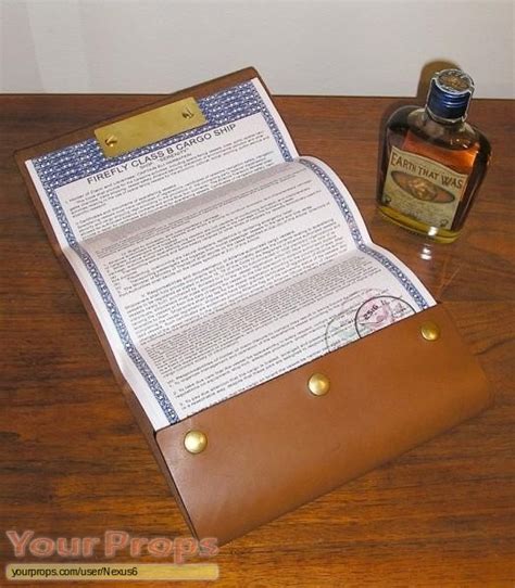 Firefly Serenity Ship Documents Wallet Replica Tv Series Prop