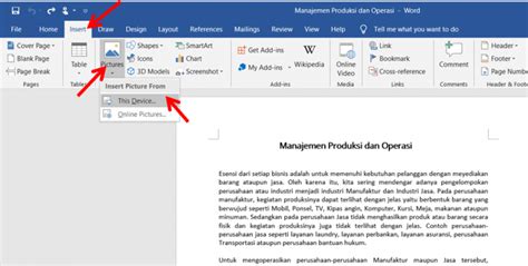 Cara Memasukkan Gambar Ke Microsoft Word Dan Mengatur Posisi Gambarnya