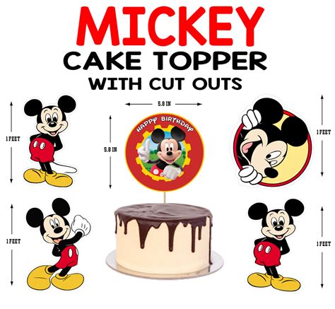 Happy Birthday Mickey Mouse Topper