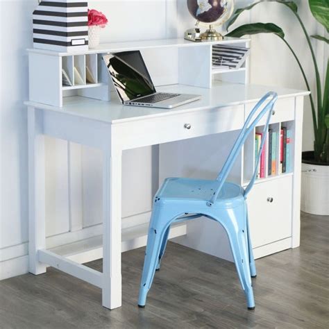 Small desks for children are designed to inspire creativity and help with homework, while storage desks with drawers make organising a breeze. Shop 48" Computer Desk with Hutch - White - Free Shipping ...