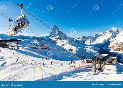 Zermatt Switzerland January 01 2022 Zermatt Ski Resort Editorial
