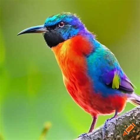 Colorful Bird Observing