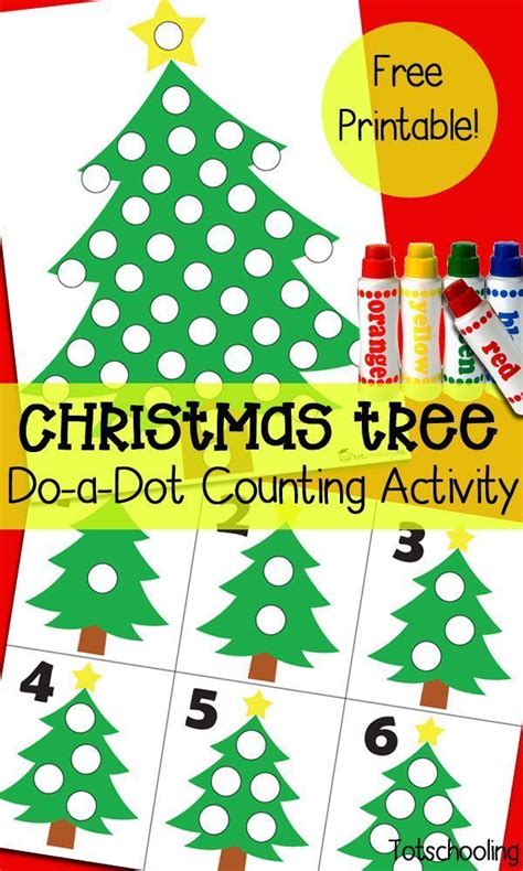 Christmas Tree Counting Activity Preschool Christmas Activities