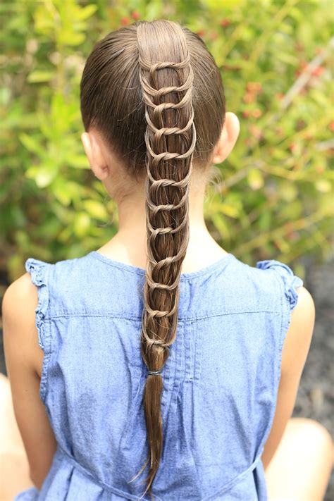 For natural curly hair, pull the hair across the forehead for a soft style with faux bangs. The Knotted Ponytail | Hairstyles for Girls | Cute Girls ...