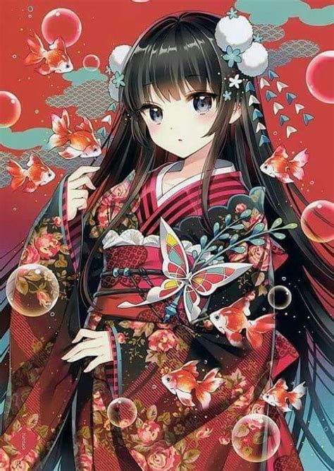 Ghim Của Ngan Le Trên Kimono Hình Vẽ Anime Cô Gái Trong Anime Anime