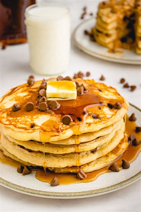 Peanut Butter Pancakes With Chocolate Chips Recipe Boy