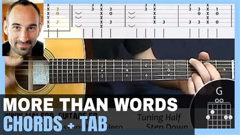 Welcome to this more than words guitar tutorial by extreme! "More Than Words" Training Track - Guitar Tab & Chords ...