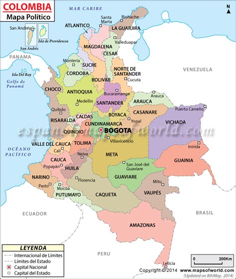 Croquis Mapa Politico De Colombia