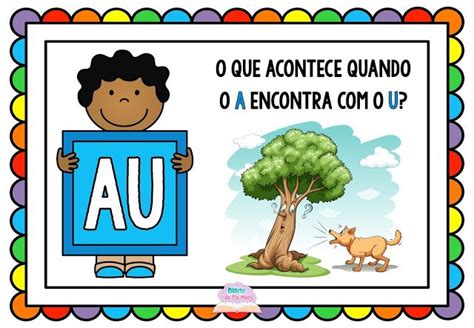 Cartazes dos Encontros de Vogais Projeto leitura educação infantil