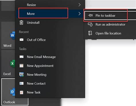 How To Pin Outlook To Taskbar Windows 10 Detailed Guide
