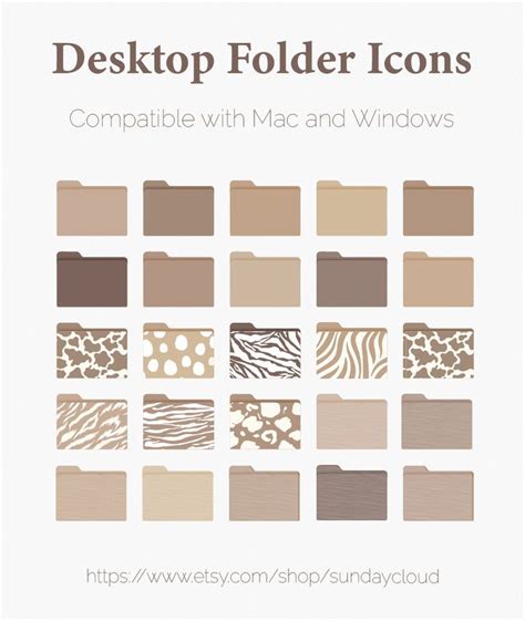 Folder Icons For Mac Apple Ios Desktop Organization Animal Pattern