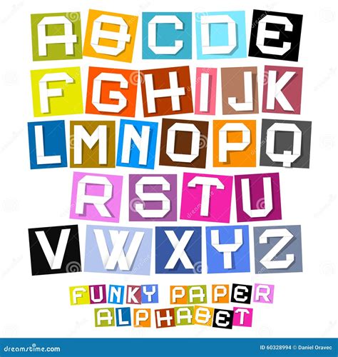Vector Funky Alphabet Stock Vector Illustration Of Typographic