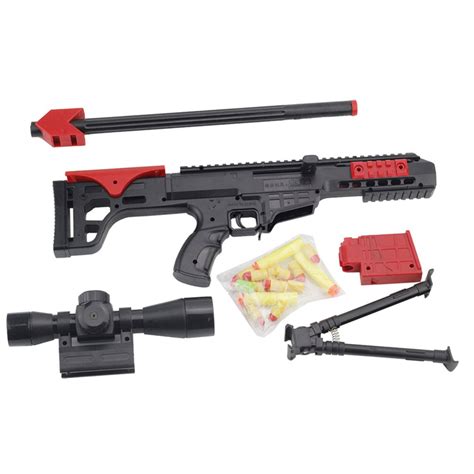 Nwe Nerf With Box Military Sniper Toy Rifle Kids  Weapon 15 Pcs Soft