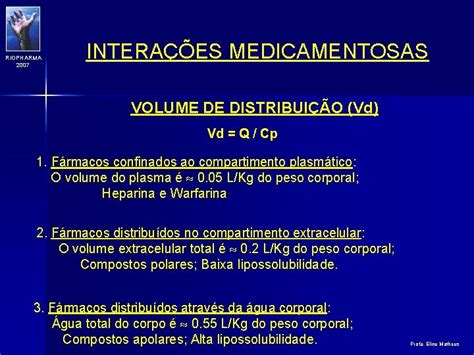 Congresso De Cincias Farmacuticas Riopharma Interaes Medicamentosas