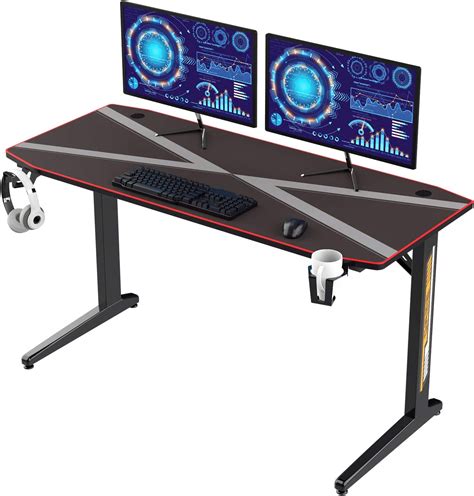 Dlandhome Gaming Desk 140cm Computertisch Tisch Mit Vollständigem Maus