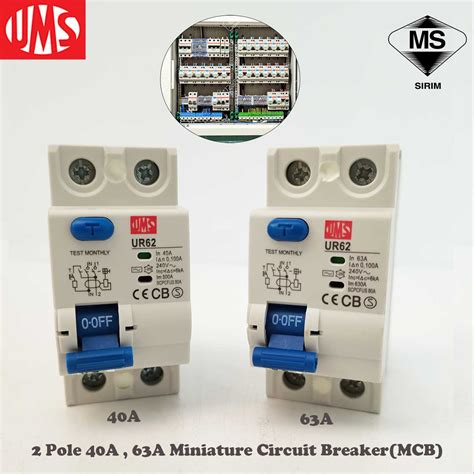 Quality Ums Elcb 40a Or 63a 2 Pole Fuse Switch For Electrical Home