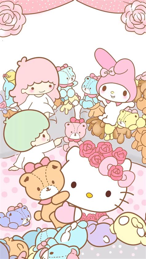 Sanrio Hello Kitty Friends Characters Wall Poster Animation Art