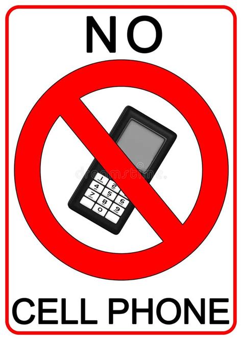 No Cell Phone Sign Stock Illustration Illustration Of Prohibition