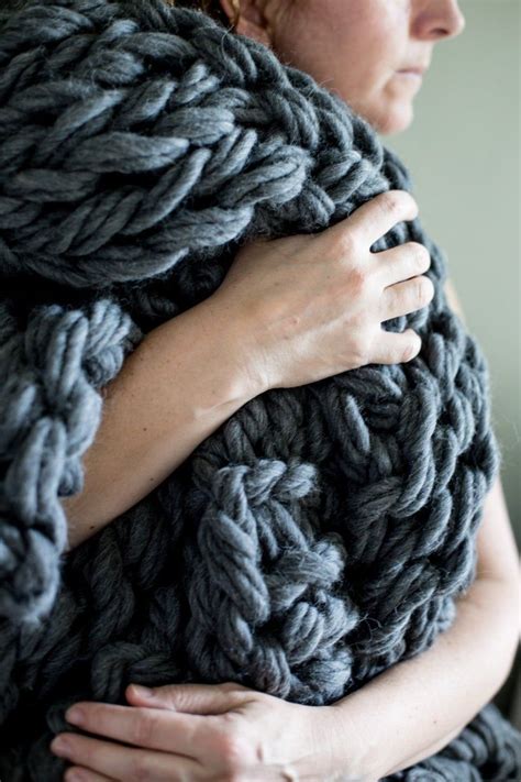 Check spelling or type a new query. Chunky Knit Throw Blanket Pattern (Arm Knitting) in 2020 ...