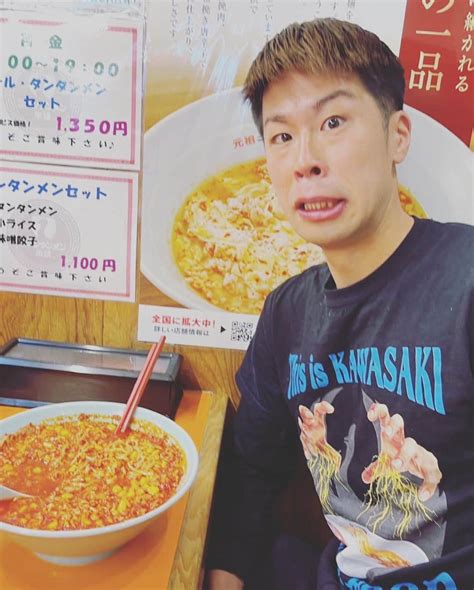 森本貴幸さんのインスタグラム写真 森本貴幸instagram 「世界一のニュータンタンメン。めちゃ辛、ニンニクトリプル、ひき肉ダブル、たまごダブル、コーン、チャーシュー ニ