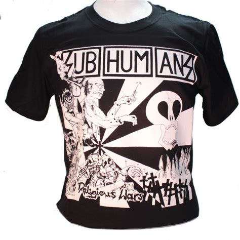 subhumans black square punk rock goth ska band t shirt