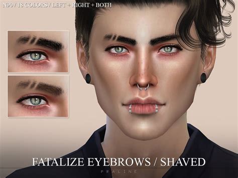 Pralinesims Fatalize Eyebrows Shaved N90 Sims 4 Tattoos Sims Hair