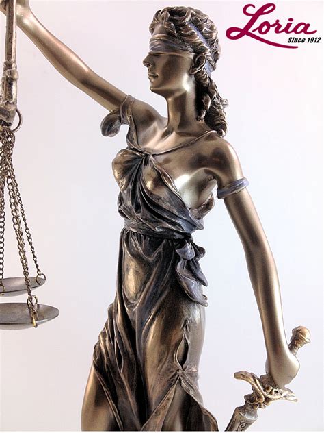 Lady Justice Standing With Scales Of Justice Statue Loria Awards