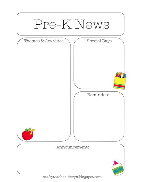 Free Printable Preschool Newsletter Templates Free Printable Templates