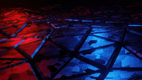 Red And Blue Broken Abstract 4k Hd Abstract 4k Wallpapers Images