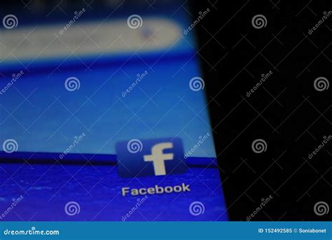 Facebook Icon On Mobile Phone Screen Editorial Image Image Of Connect