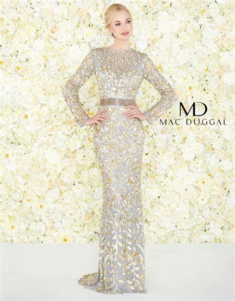 Mac duggal empire waist long sleeve gown (plus size) $398.00. Mac Duggal 4316D Cutout Back Mother of the Bride Dress | Mother of the bride dresses, Dresses ...
