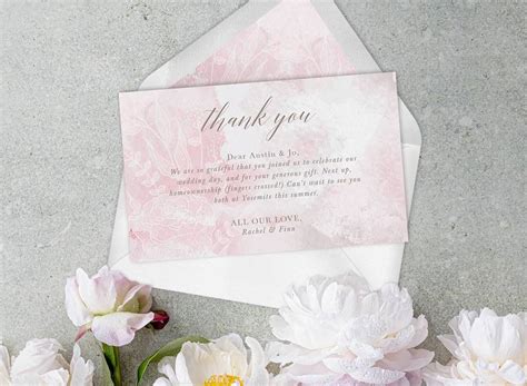 Wedding Thank You Card Wording For Cash T Tips For Saying Thanks