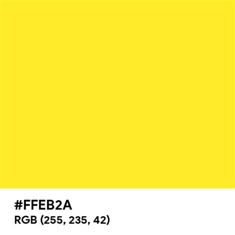 Bright Yellow Color Hex Code Is Ffeb2a