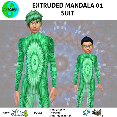 Extruded Mandala 01 Costume Tights For Sims 4 By Jintor69 On Deviantart