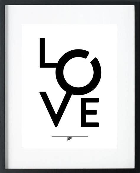 Love Typography Print British Artist Typography Prints Harvey