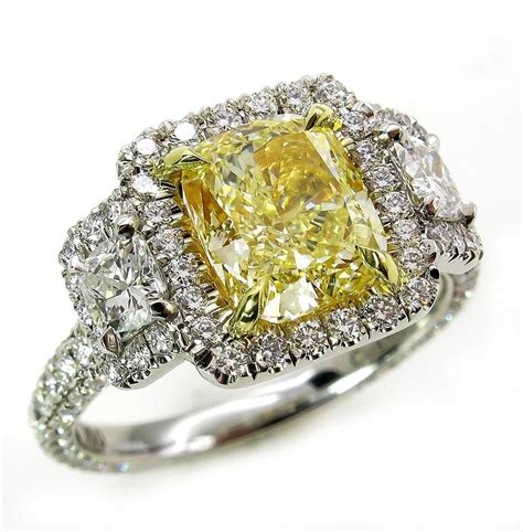 Gia Canary 341ctw Natural Fancy Yellow Cushion Cut Diamond Diamond