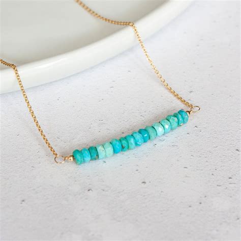 Real Turquoise Necklace December Birthstone Jewellery Etsy