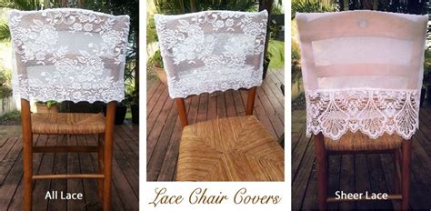 Vintage Lace Chair Covers Lace Chair Covers Rustic Country Wedding