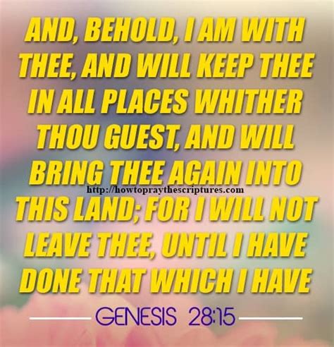 And Behold I Am With Thee Genesis 28 15