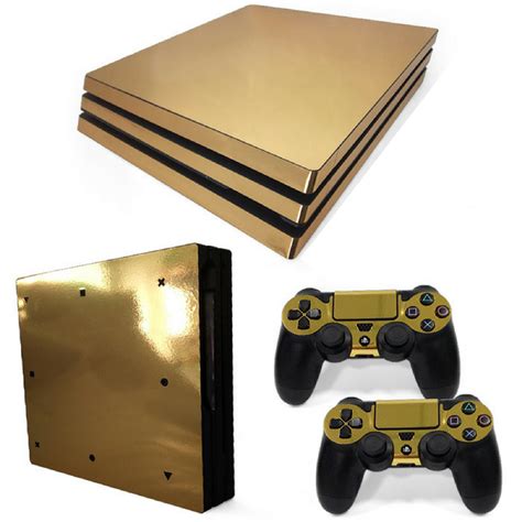 Gold Chrome Ps4 Pro Console Skins Ps4 Pro Console Skins Consoleskins