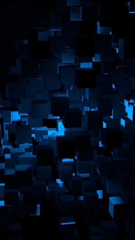 papersco iphone wallpaper vn cube dark blue