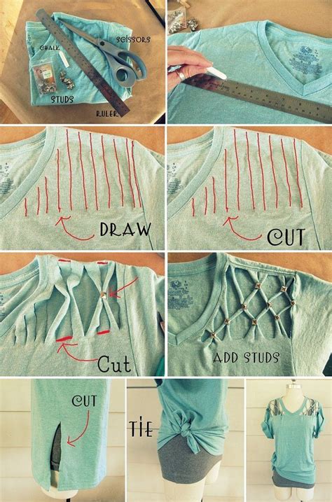 37 Awesomely Easy No Sew Diy Clothing Hacks Upcycle Sewing Diy