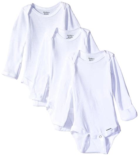 Gerber Unisex Baby Newborn Long Sleeve Onesies And Short Sleeve Shirt