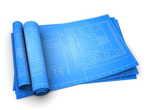 310 Rolled Up Blueprints Stock Illustrations Royalty Free Vector