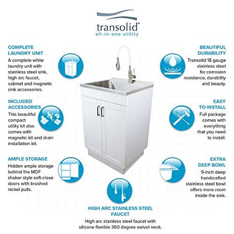 Transolid Tcm 2420 Wc 24 In All In One Laundryutility Kit With