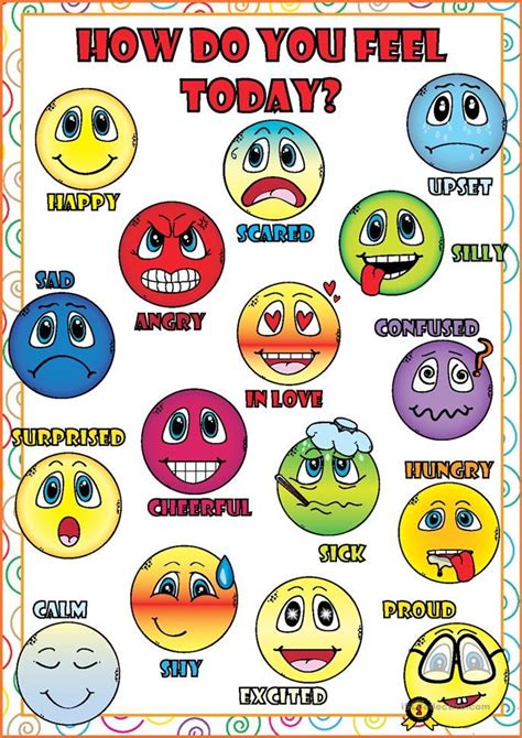 Feelings And Emotions Poster English Esl Worksheets For Distance Learning And Physical