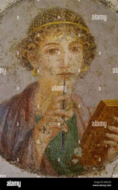 Woman With Wax Tablets And Stylus So Called Sappho Naples National