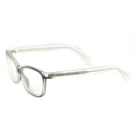 marc by marc jacobs women s eyeglasses 614 mhl black crystal 52 15 135 square eyeglasses for